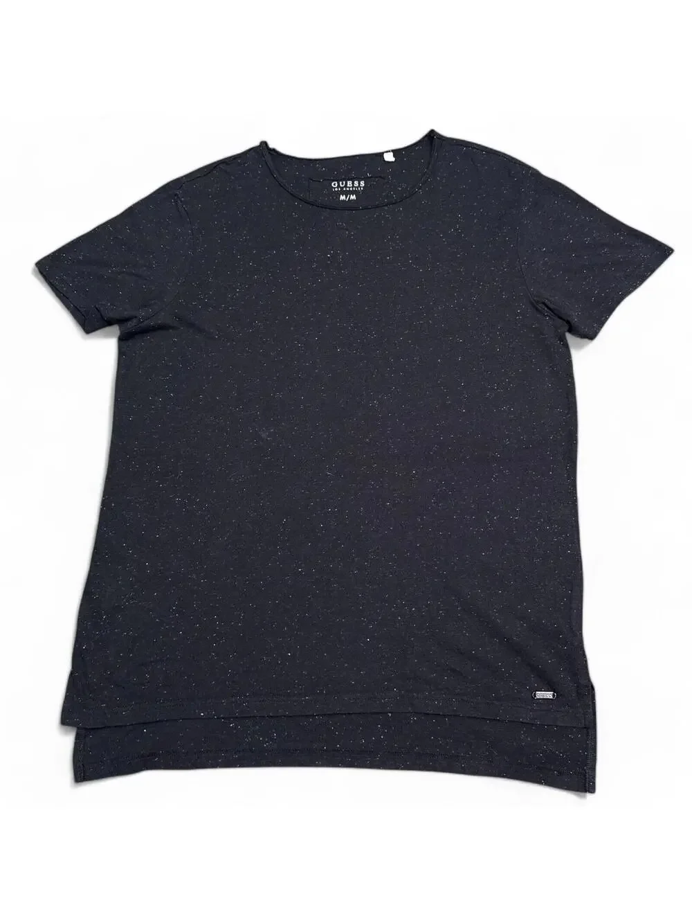 GUESS Tee Shirt Mens Size Medium Black Dotted Speck Crew Neck Short Sleeve - Picture 1 of 12